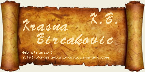 Krasna Birčaković vizit kartica